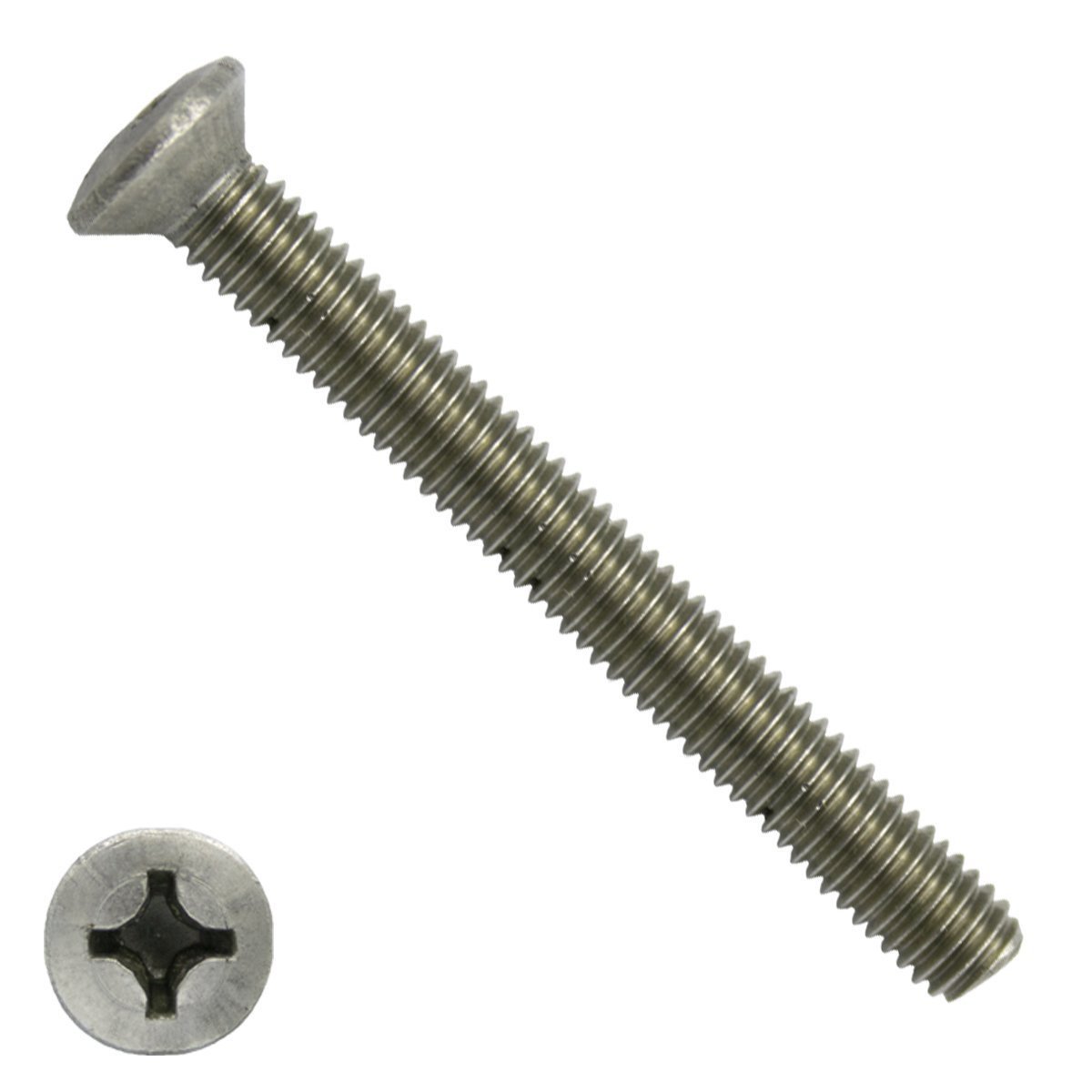 Linsensenkschauben mit Kreuzschlitz M6 x 100mm DIN966 Edelstahl A2 philips 200 Stück