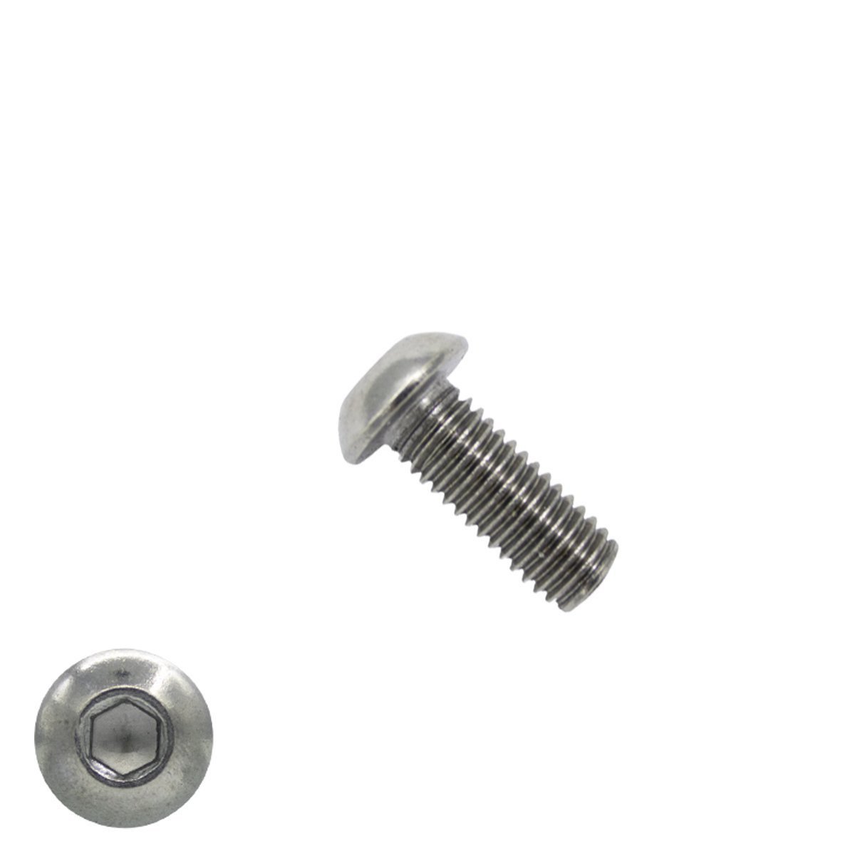 Linsensschrauben inbus M5 x 20mm Edelstahl A4 ISO7380-1 50 Stück
