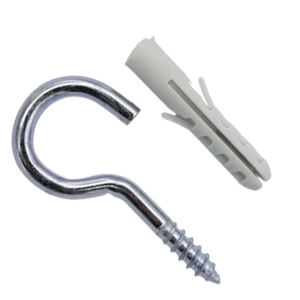 Nylon Dübel 5mm mit Schraubhaken 50mm 8 Stück