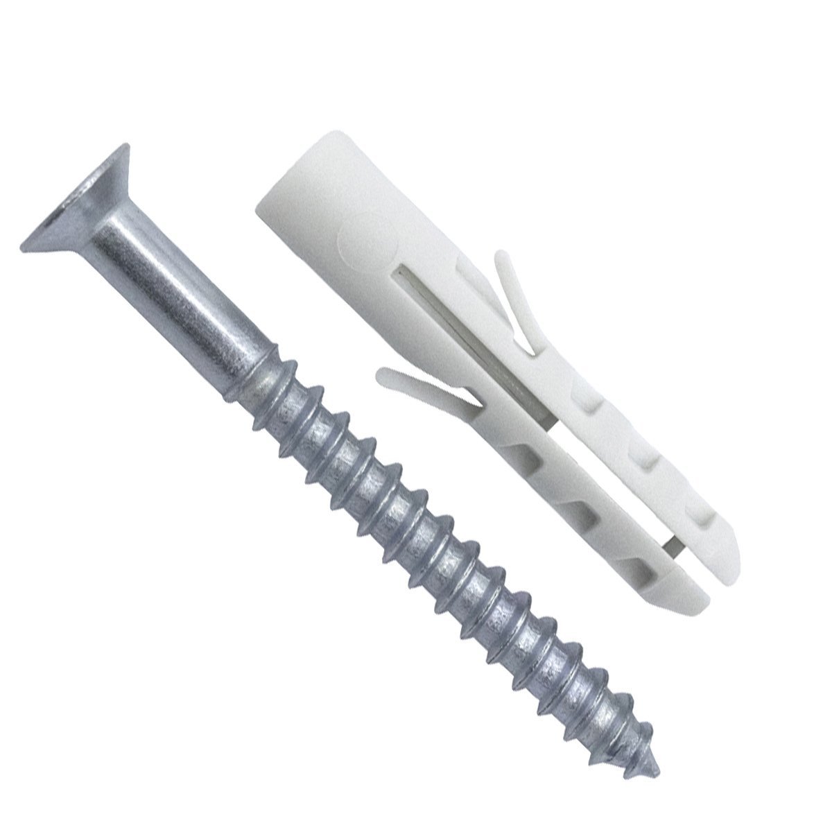 Nylon Dübel mit Holzschrauben 6mm 12 Stück