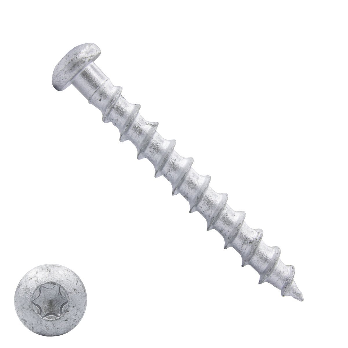 Porenbetonschrauben 8x65mm AR-Coating Silber Zylinderkopf 100 Stück