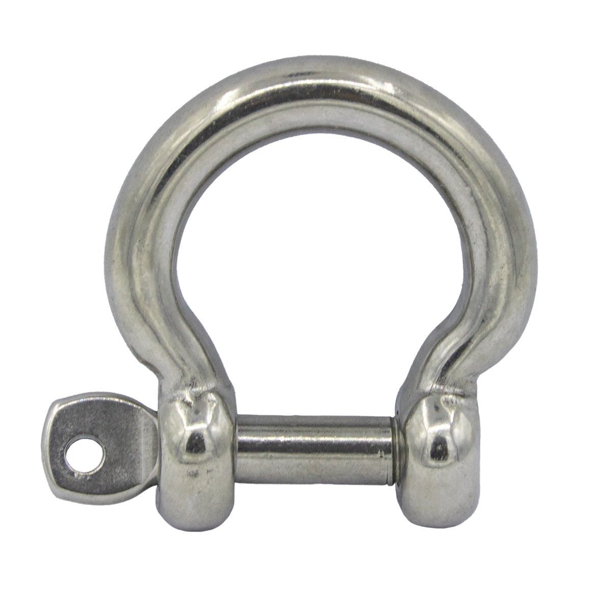 Rundschäkel geschweift mit unverlierbaren Bolzen 8mm Edelstahl A4 1 Stück