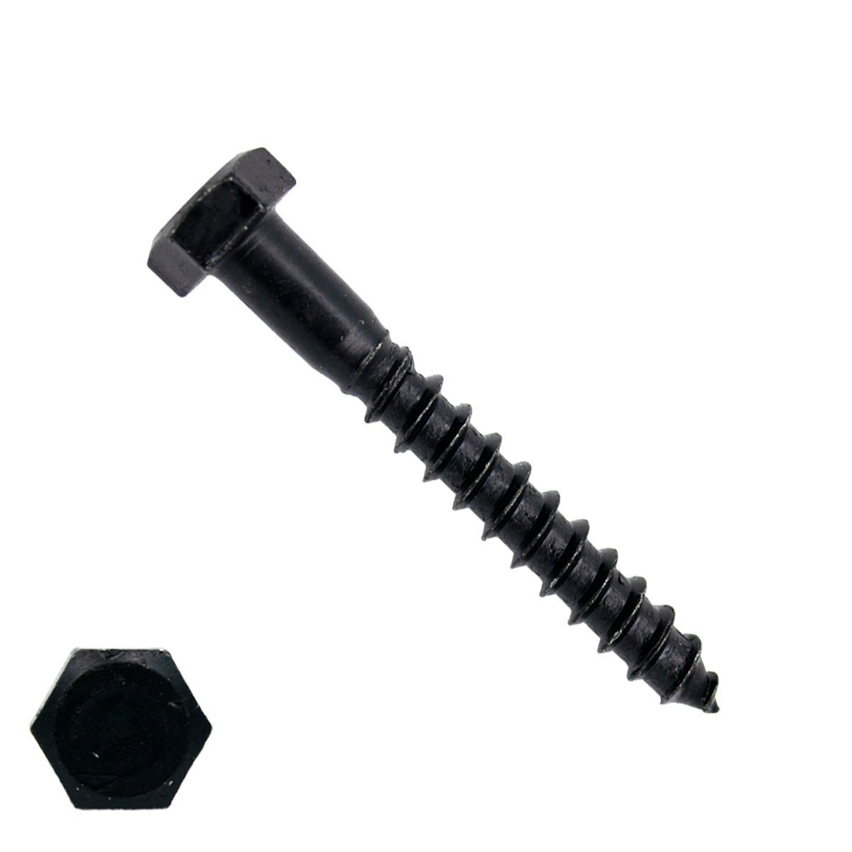 Schlüsselschrauben M8 Schwarz verzinkt 8x30mm Din571 25 Stück