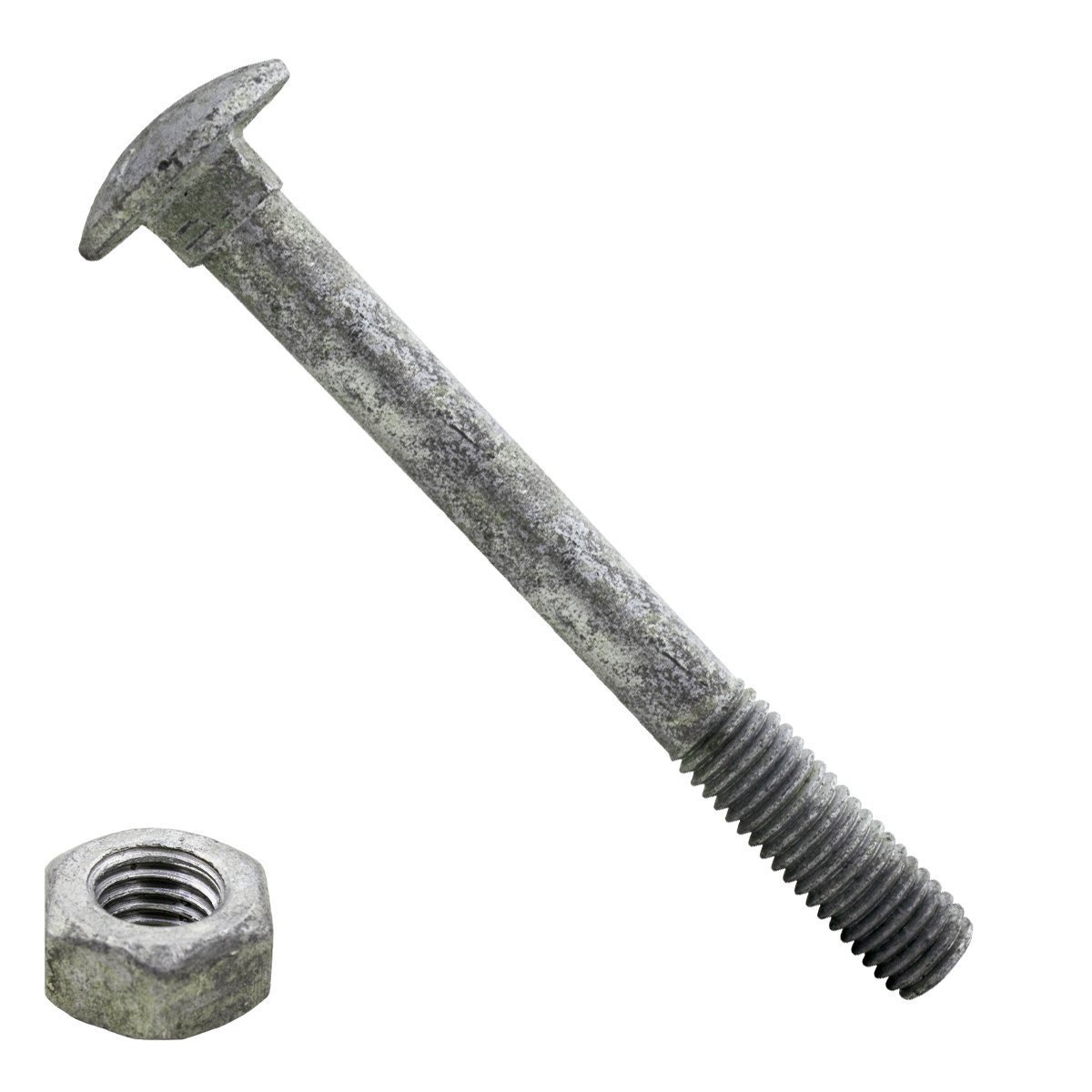 Schlossschrauben  M12 x 150mm feuerverzinkt Din603 Muttern 25 Stück