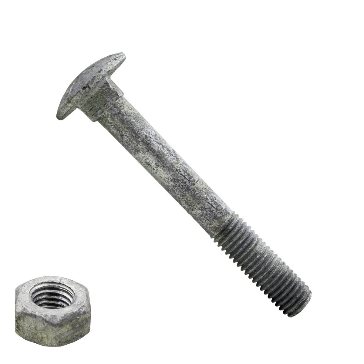 Schlossschrauben  M8 x 60mm feuerverzinkt Din603 Muttern 100 Stück
