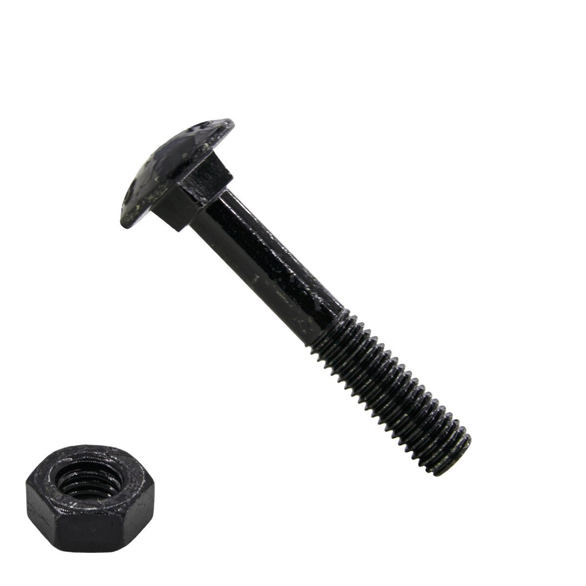 Schlossschrauben  M 8 x 40 Schwarz Din603 mit Muttern 25 Stück