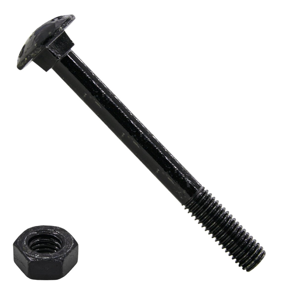 Schlossschrauben  M 8 x 80 Schwarz Din603 mit Muttern 25 Stück