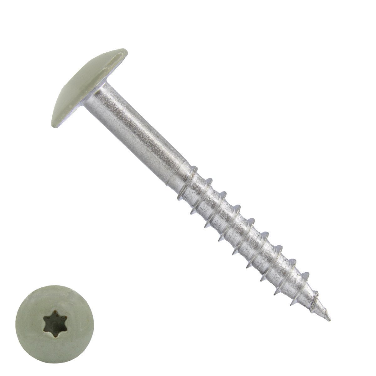 Schrauben für Trespa® / HPL-Platten 4,8x25mm RAL7038 Achatgrau Edelstahl A2 TORX 100 Stück