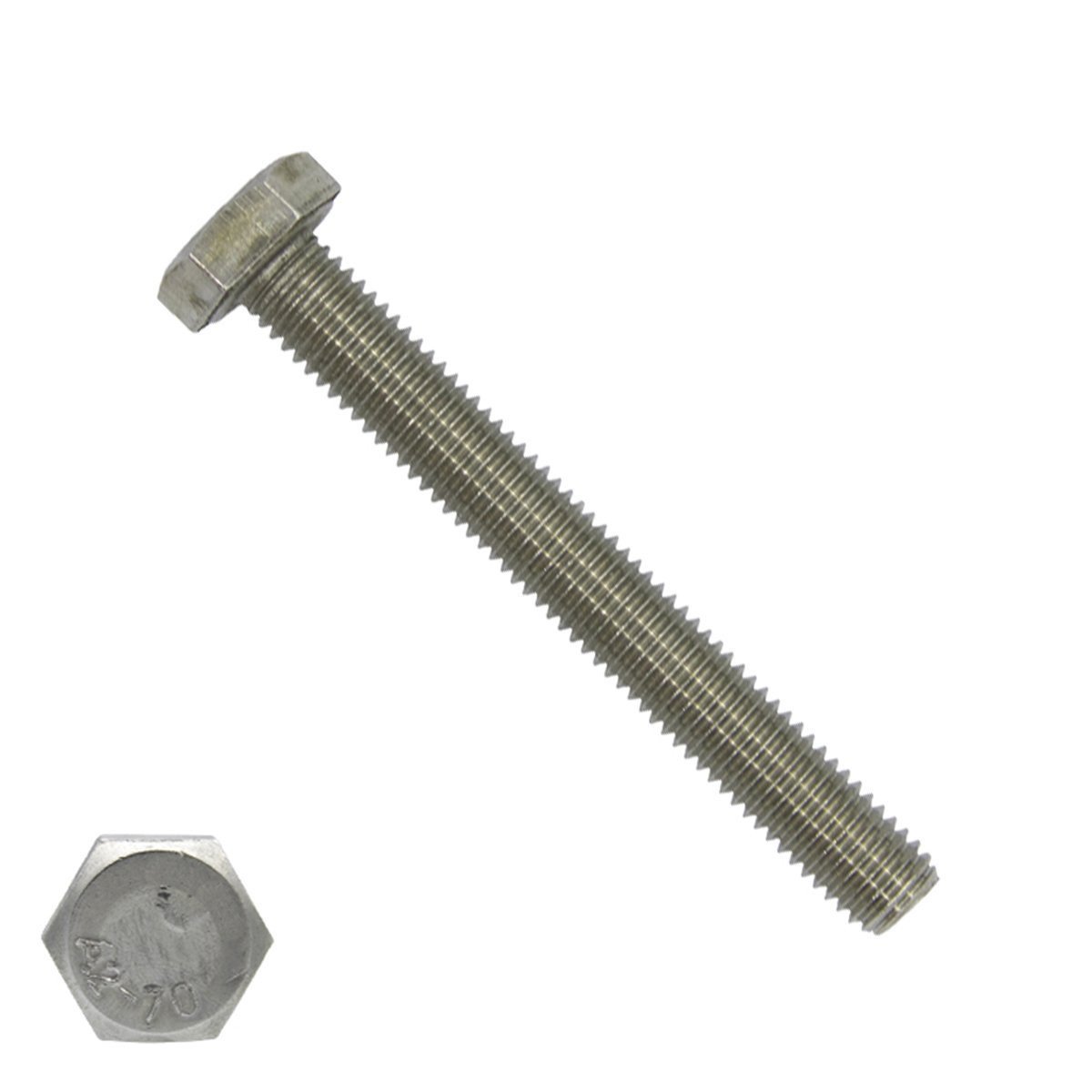 Sechskantschrauben M16 x 70mm Edelstahl A4 DIN933 Vollgewinde 25 Stück