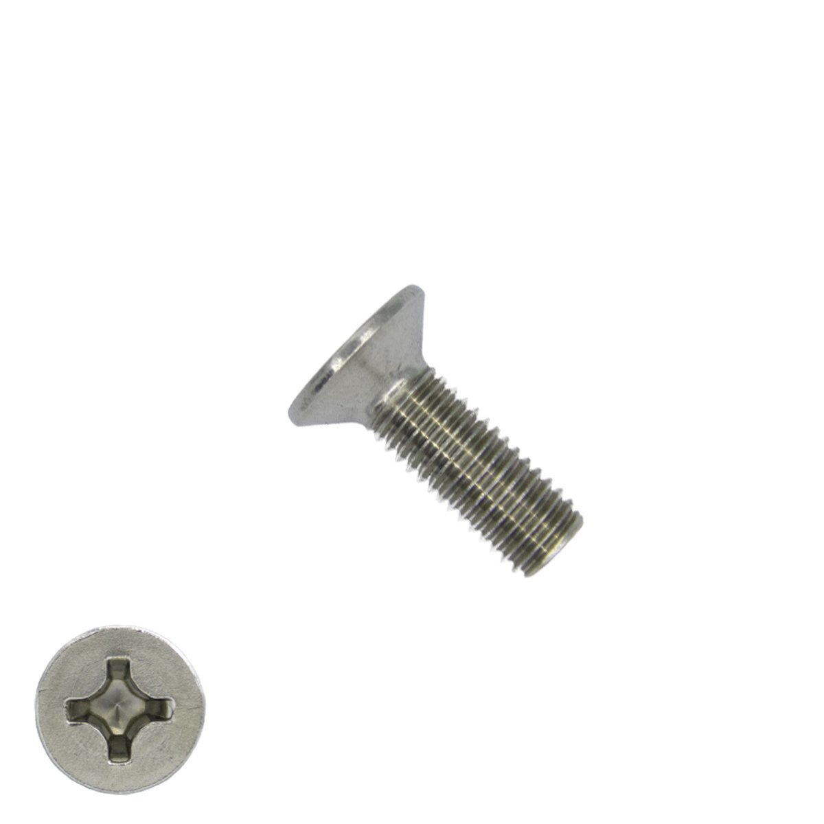 Senkschrauben mit Kreuzschlitz M5 x 12mm DIN965 Edelstahl A2 philips 200 Stück