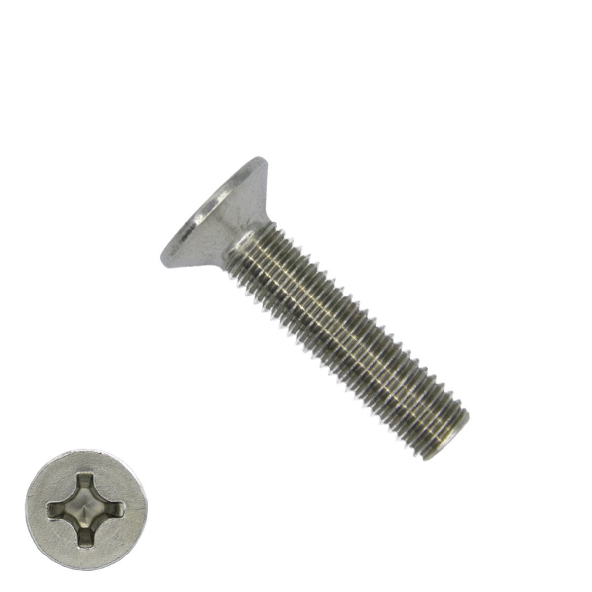 Senkschrauben mit Kreuzschlitz M8 x 25mm DIN965 Edelstahl A2 philips 200 Stück