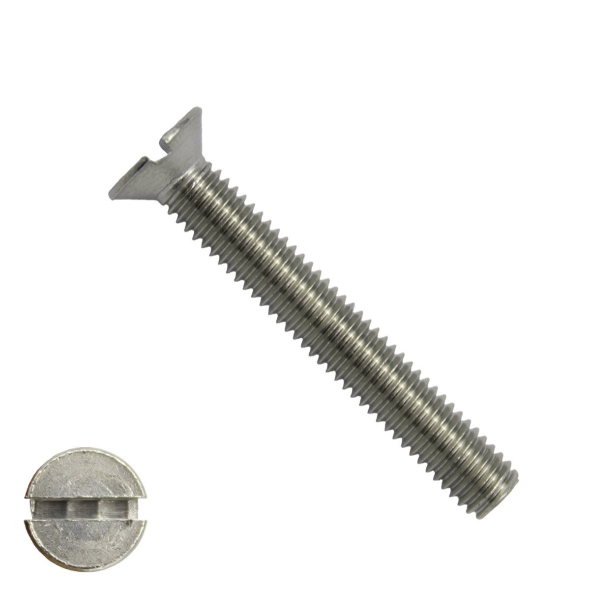Senkschrauben mit Schlitz M6 x 55mm DIN963 Edelstahl A2  200 Stück