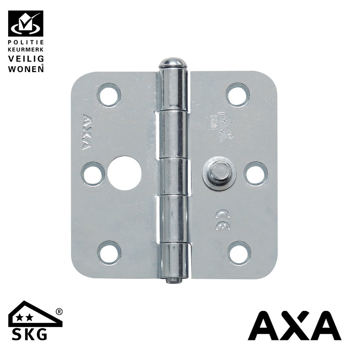Sicherheitsscharnier 76x76mm ungelagert Stahl SKG außen drehend AXA
