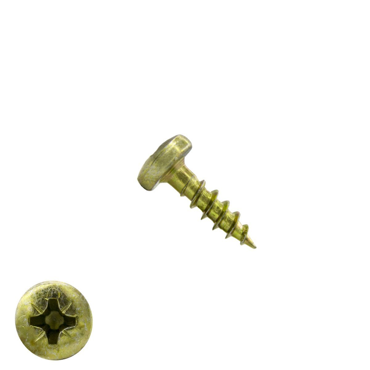 Spanplattenschrauben 3,5x12mm gelb verzinkt Linsenkopf POZI-2 200 Stück