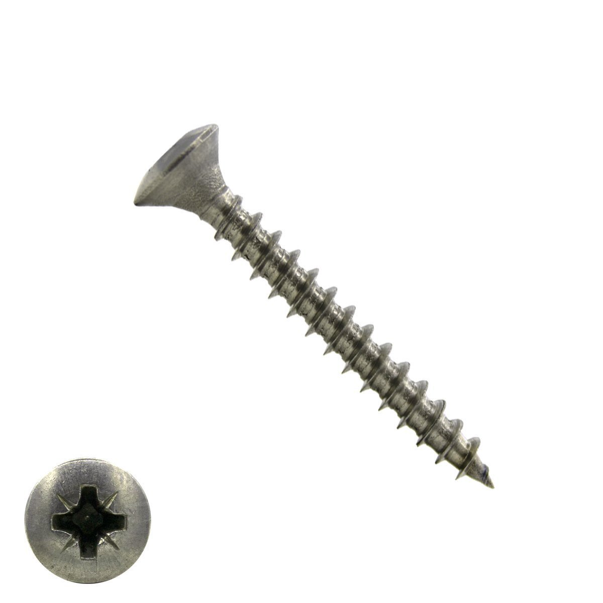 Spanplattenschrauben 3,5x40mm Edelstahl A2 Linsensenkkopf POZI-2 200 Stück