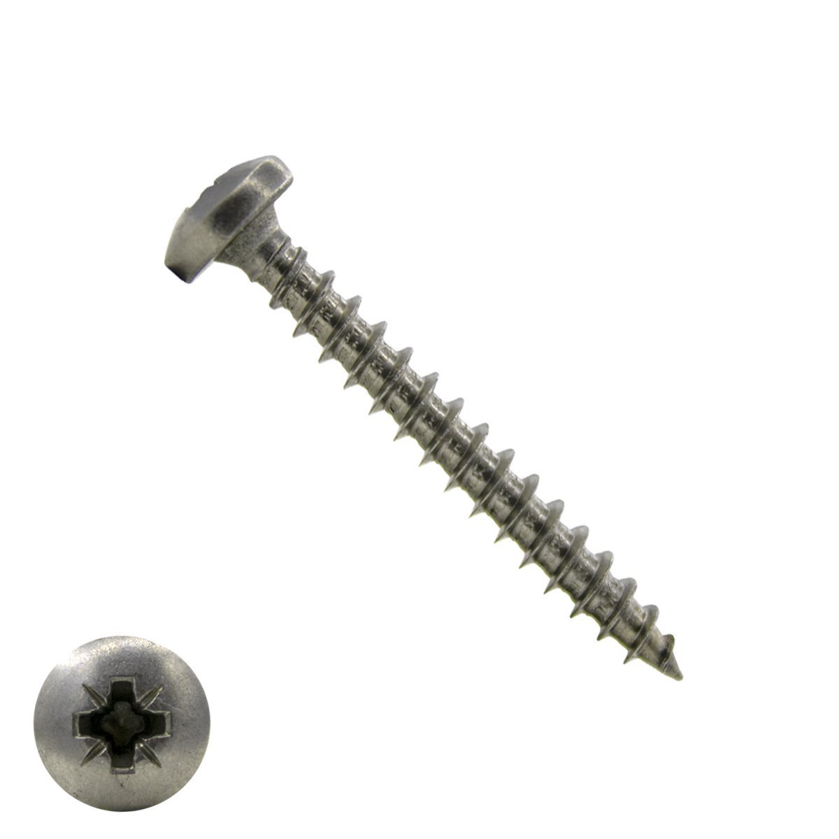 Spanplattenschrauben 3,5x45mm Edelstahl A2 Linsenkopf POZI-2 200 Stück