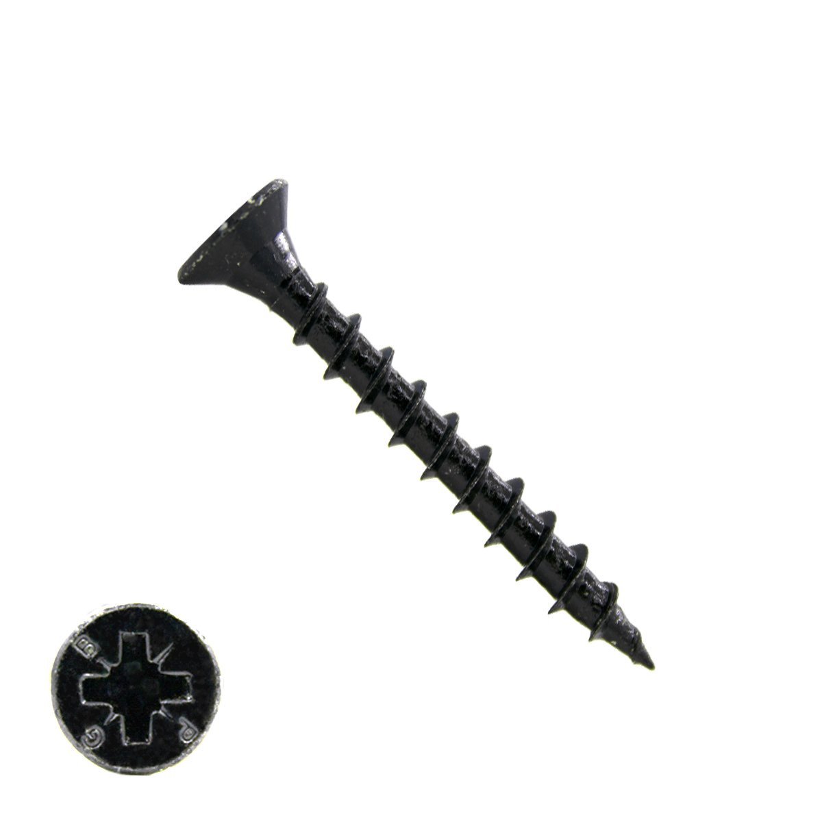Spanplattenschrauben 4,5x40mm Schwarz verzinkt Senkkopf POZI-2 200 Stück