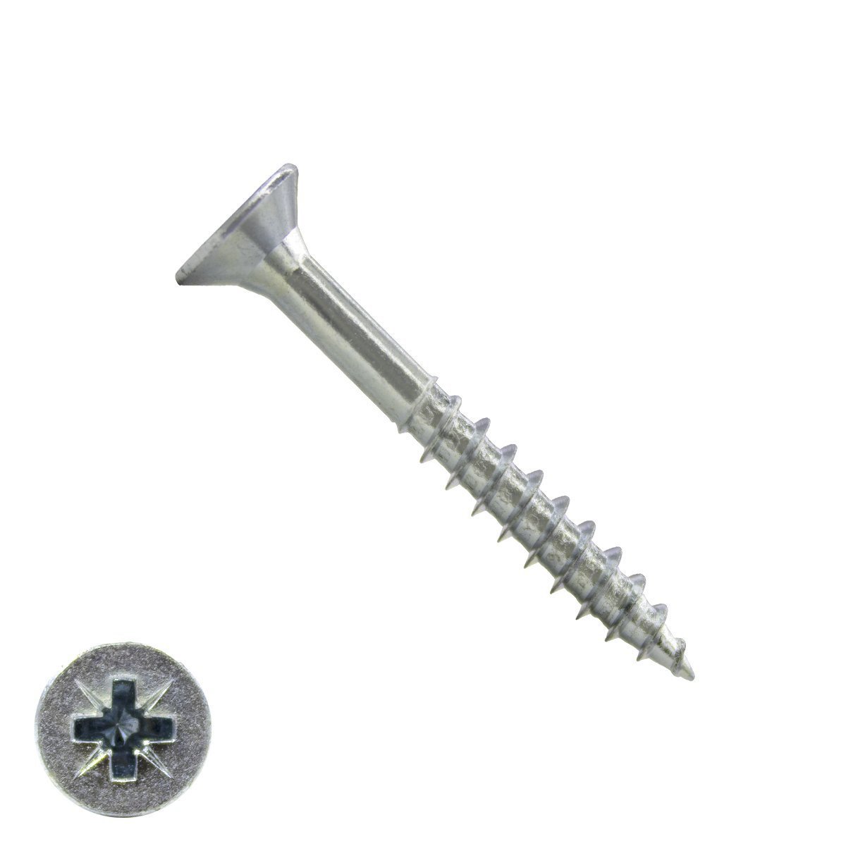 Spanplattenschrauben 5x45/30mm verzinkt Senkkopf POZI-2 200 Stück