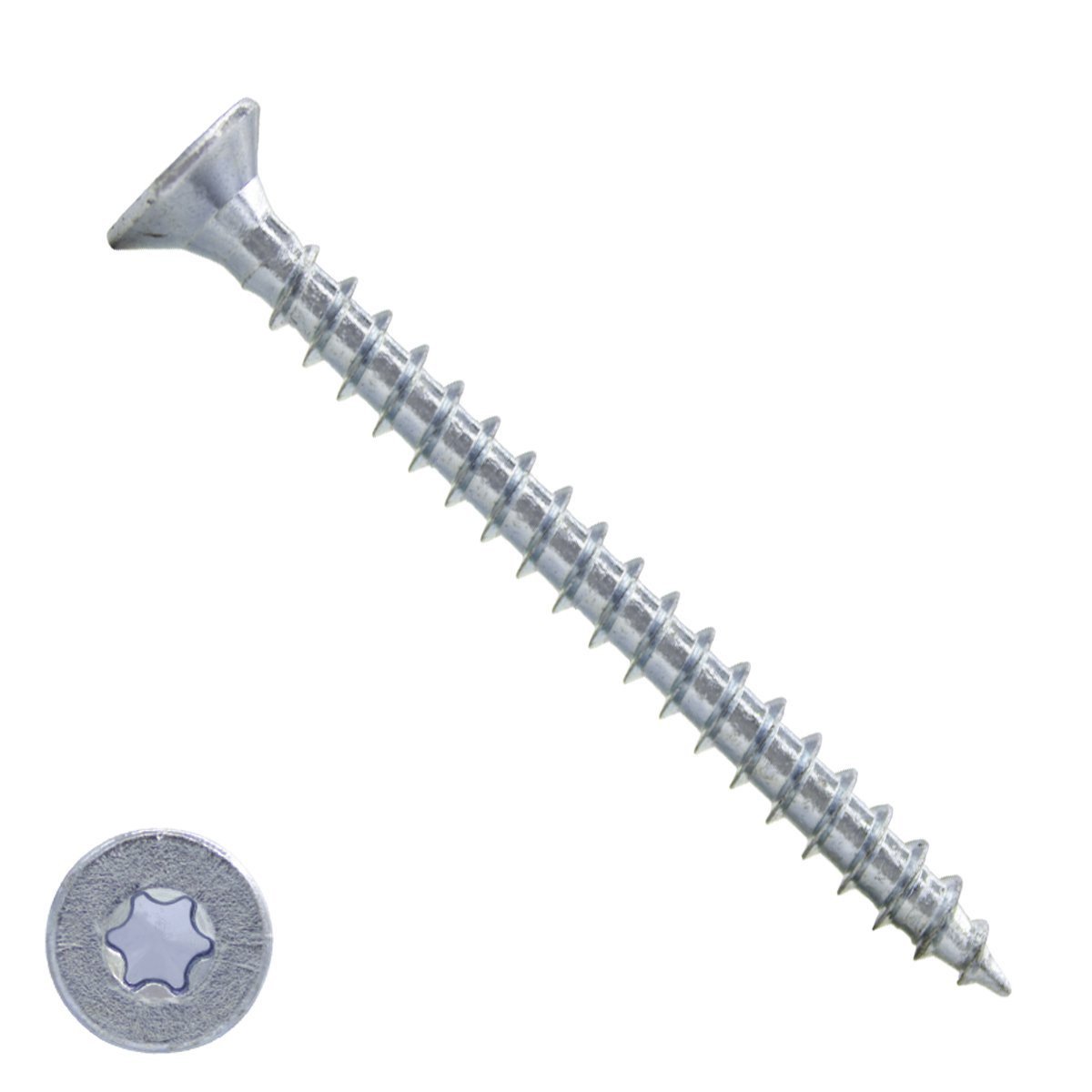 Spanplattenschrauben 5x70mm verzinkt Senkkopf TORX-25 200 Stück