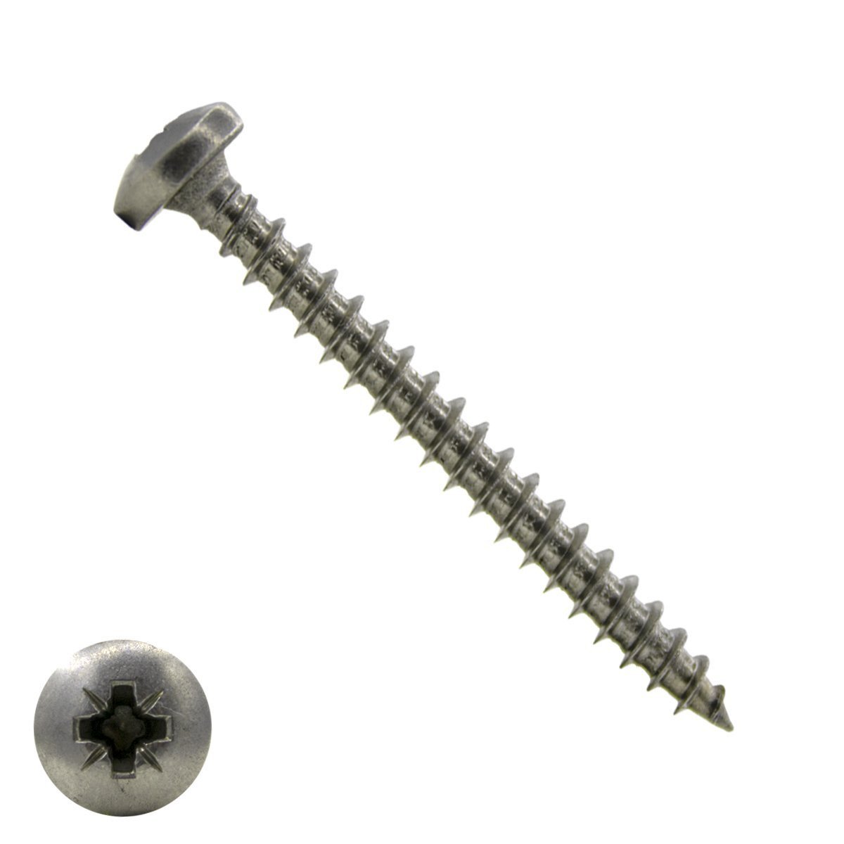 Spanplattenschrauben 6x50mm Edelstahl A2 Linsenkopf POZI-3 100 Stück