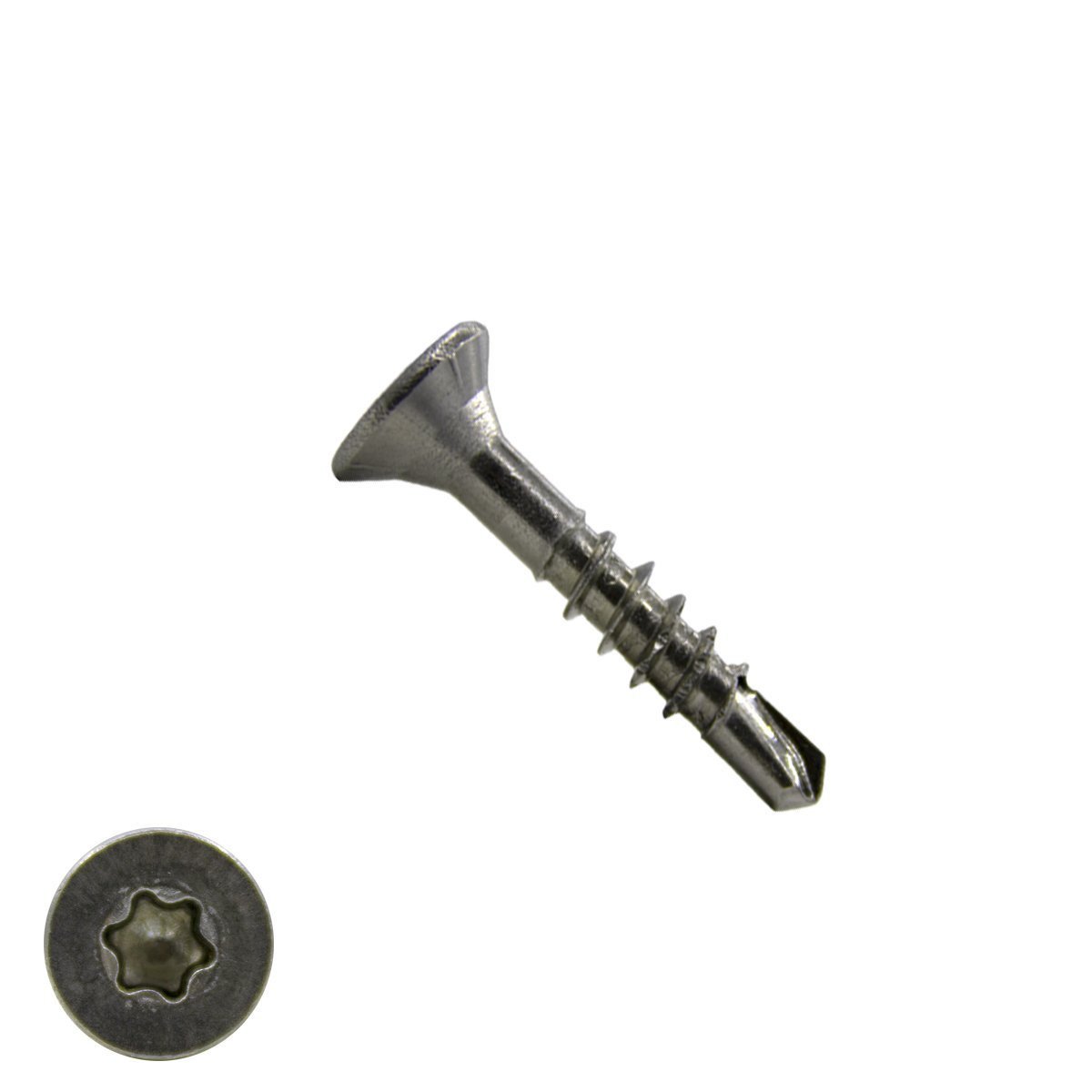 Spanplattenschrauben mit Bohrspitze 4x30/18mm Edelstahl A2 Senkkopf TORX 200 Stück