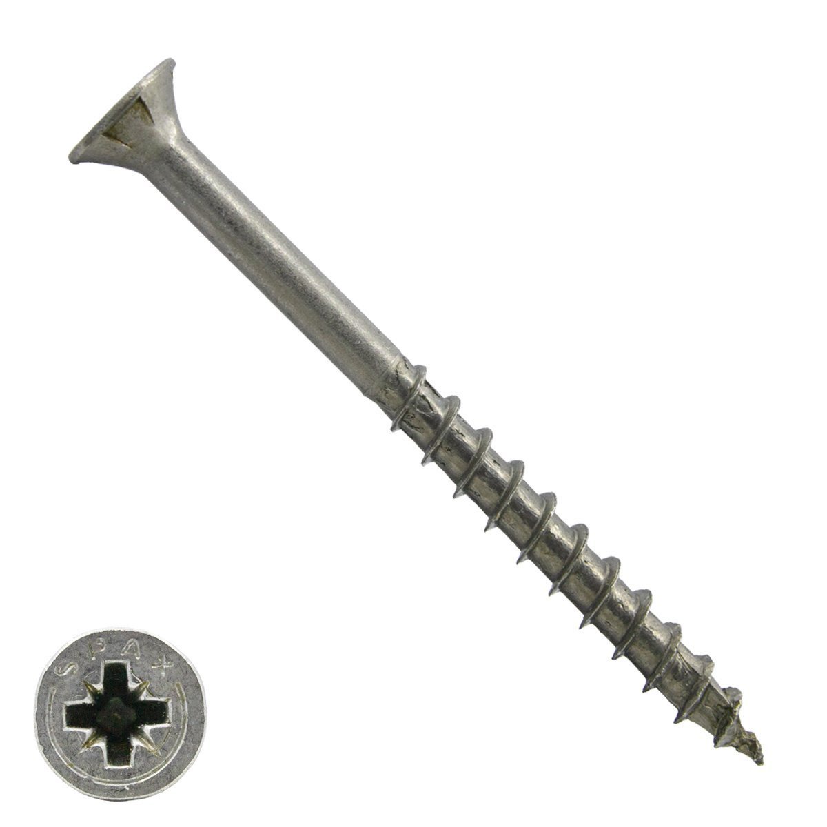 Spax Spanplattenschrauben 6x80mm Teilgewinde Edelstahl A2 Senkkopf POZI 100 Stück