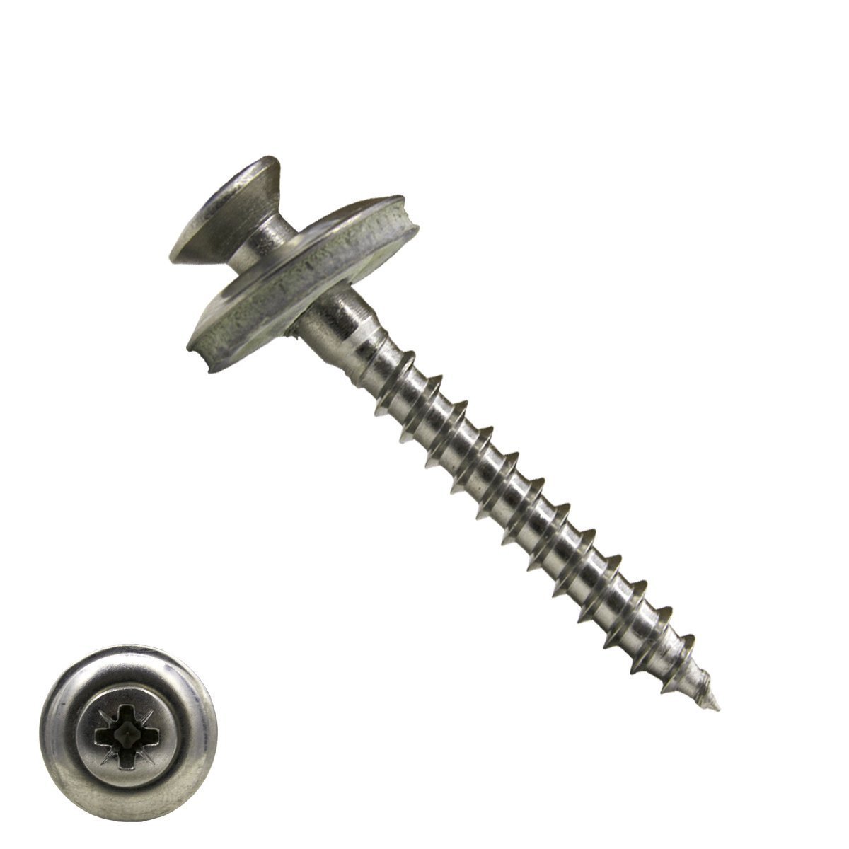 Spenglerschrauben 4,5x35mm Edelstahl A2 Liseko 2-teilig POZI-2 200 Stück