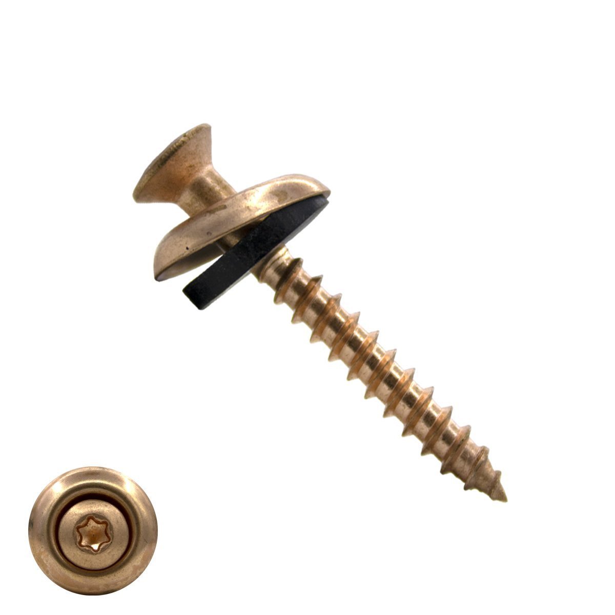 Spenglerschrauben 4,5x35mm Edelstahl A2 verkupfert Liseko TORX-20 200 Stück