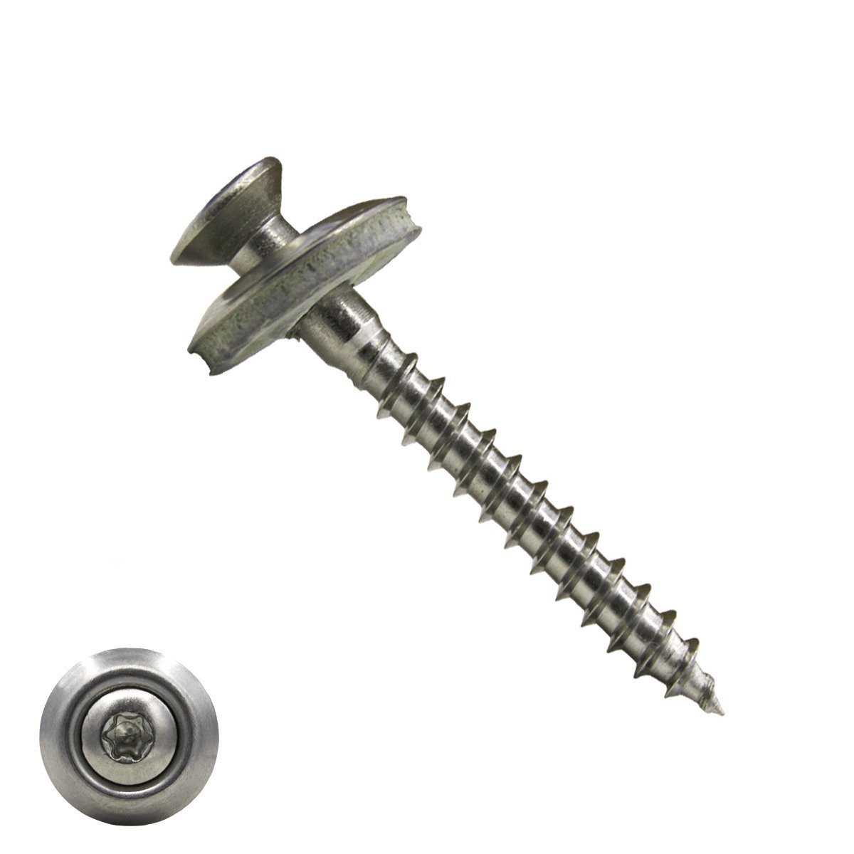 Spenglerschrauben 4,5x40mm Edelstahl A2 Liseko TORX-20 200 Stück