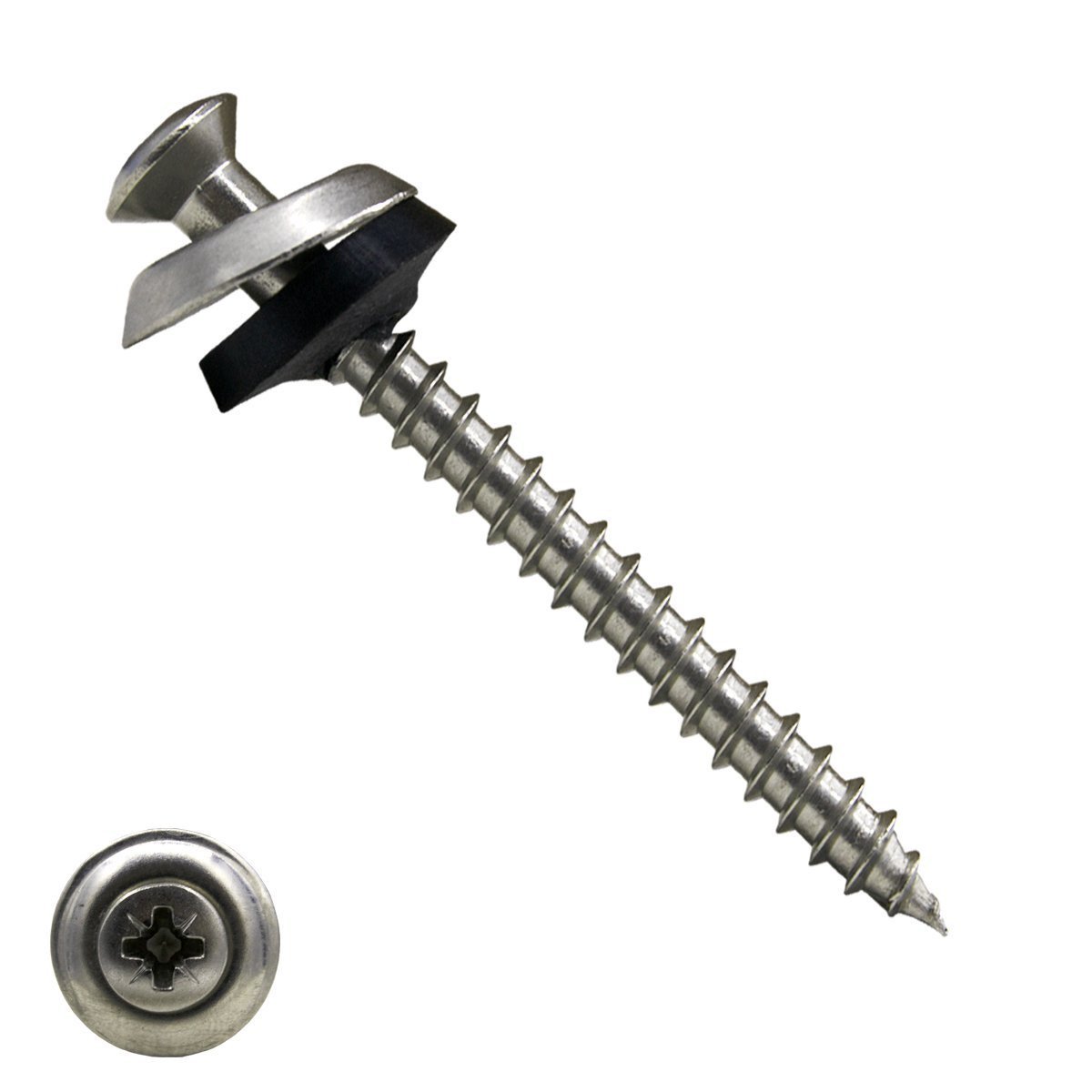Spenglerschrauben 4,5x80mm Edelstahl A2 Liseko POZI-2 200 Stück