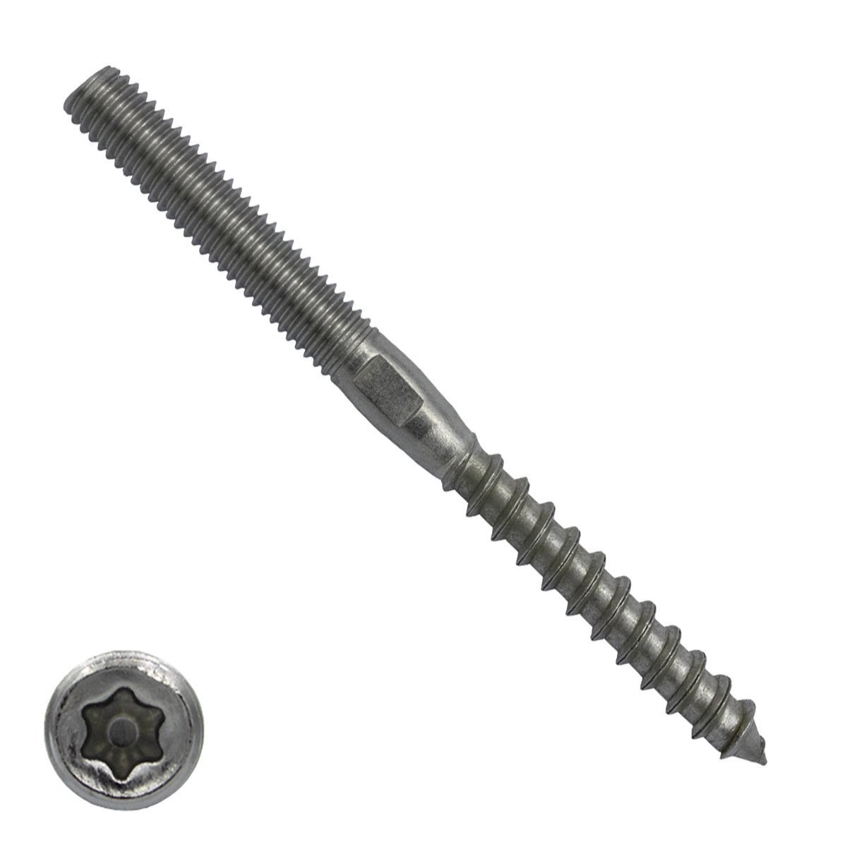 Stockschrauben M8x120mm TORX-25 Edelstahl A2 100 Stück