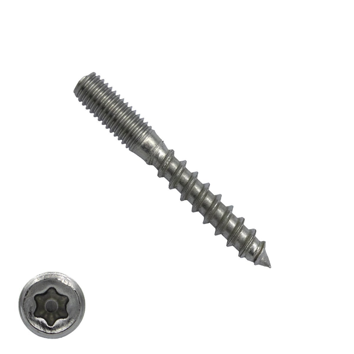 Stockschrauben M8x60mm TORX-25 Edelstahl A2 100 Stück
