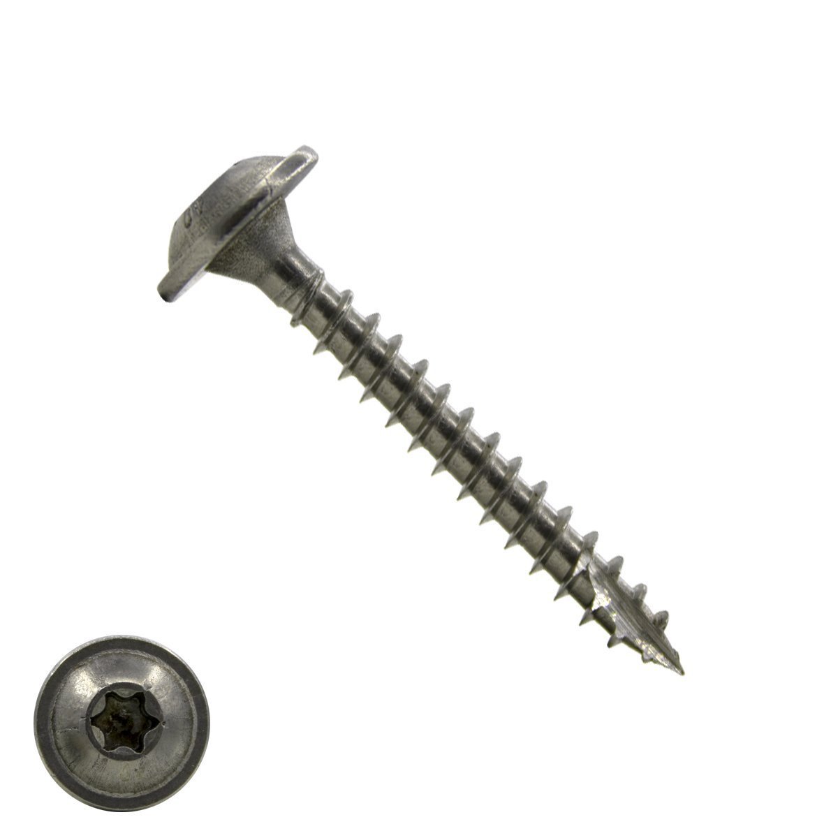 Tellerkopf Holzbauschrauben 8x40mm Edelstahl A2 Tellerkopf TORX-40 100 Stück