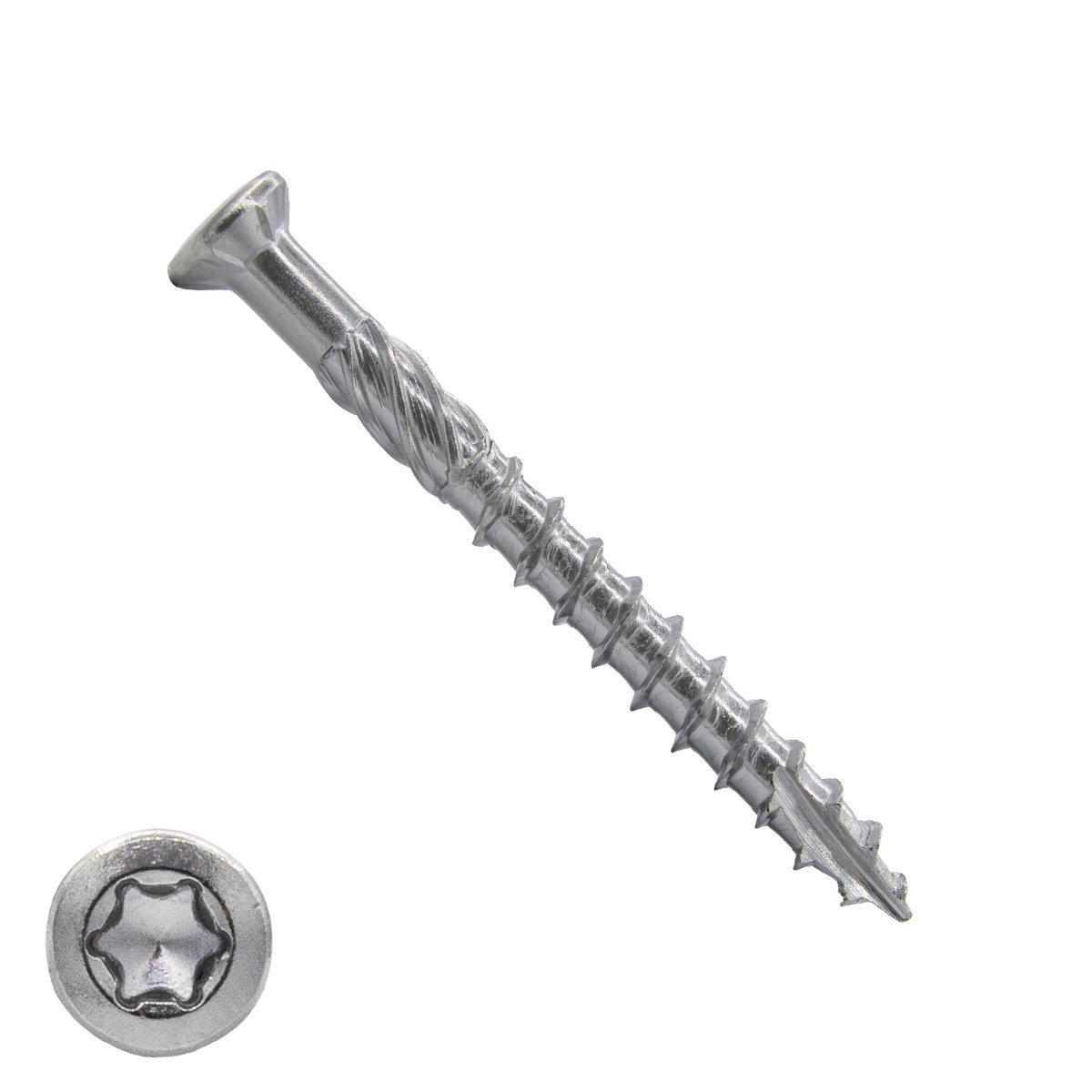 Terrassenschrauben 4x50mm Edelstahl C1 Fräskopf TORX-20 200 Stück