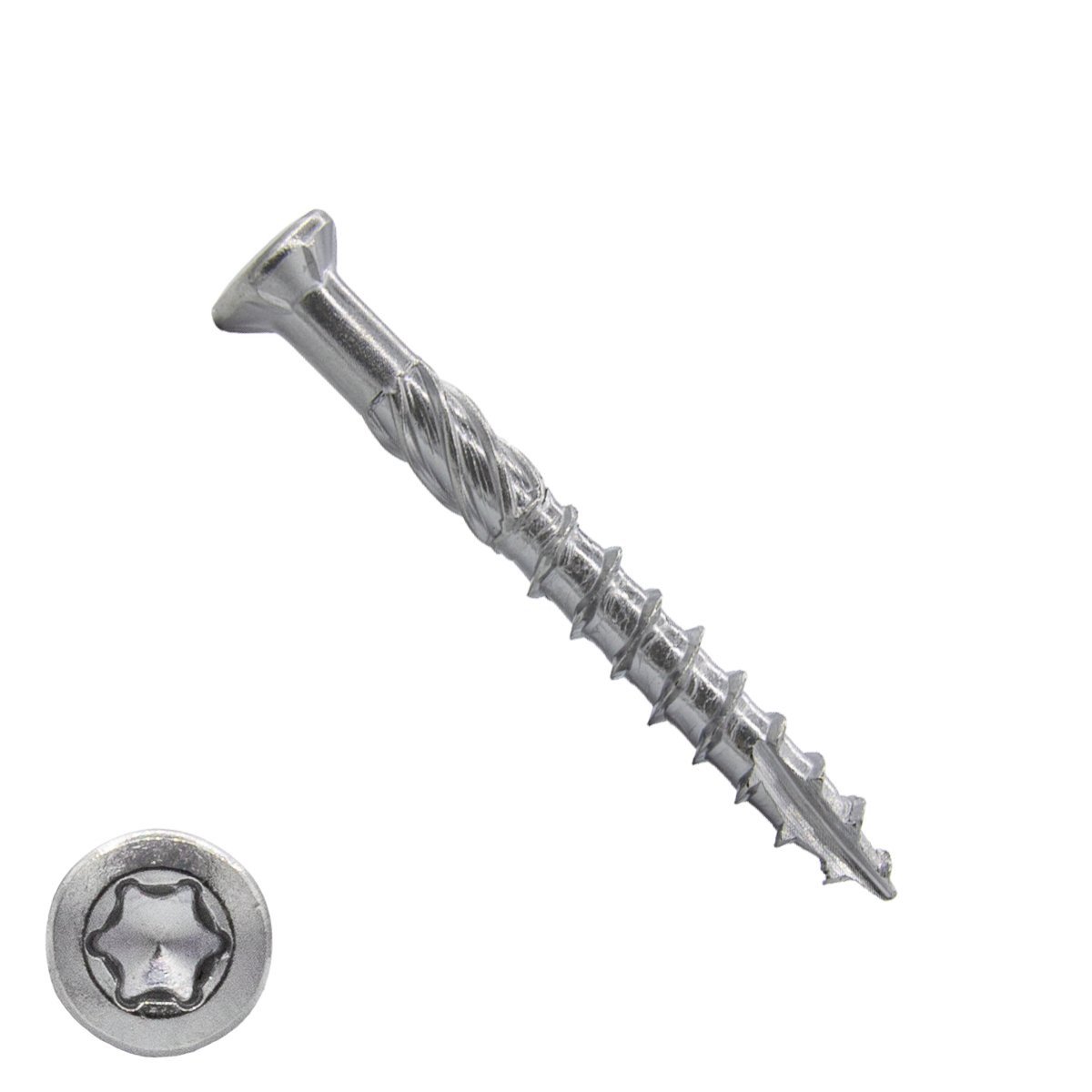 Terrassenschrauben 5x40mm Edelstahl C1 Fräskopf TORX 100 Stück