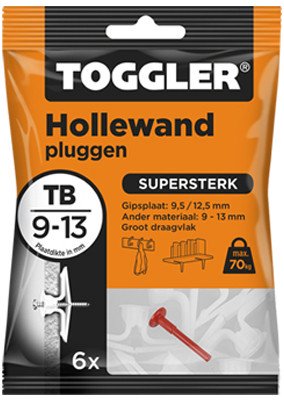 Toggler Hohlraumdübel TB 9-13mm 6 Stück
