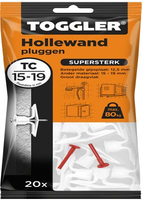 Toggler Hohlraumdübel TC 15-19mm 20 Stück