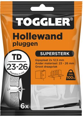Toggler Hohlraumdübel TD 23-26mm 6 Stück