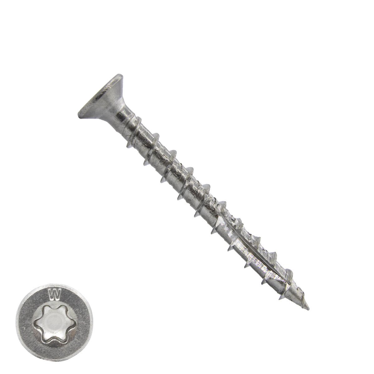 Woodies Beschlagschrauben Senkkopf kop Edelstahl C1 / 410 TORX-20 4x40mm 200 Stück