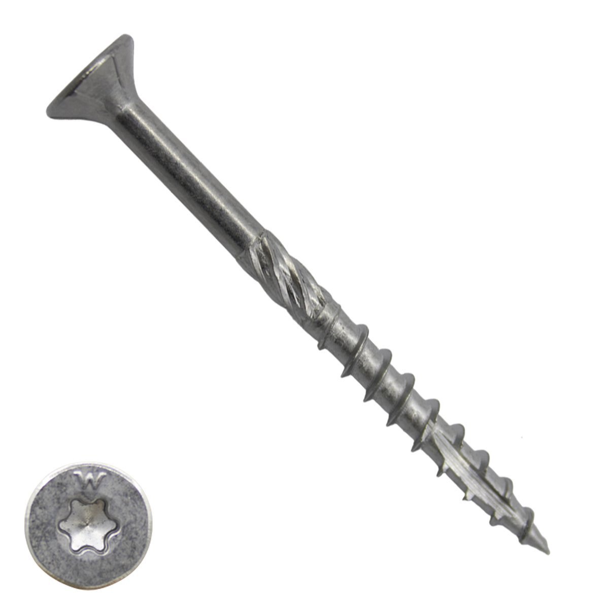 Woodies Holzbauschrauben Edelstahl A2 TORX-25 Senkkopf 5x70/40mm Teilgewinde 200 Stück