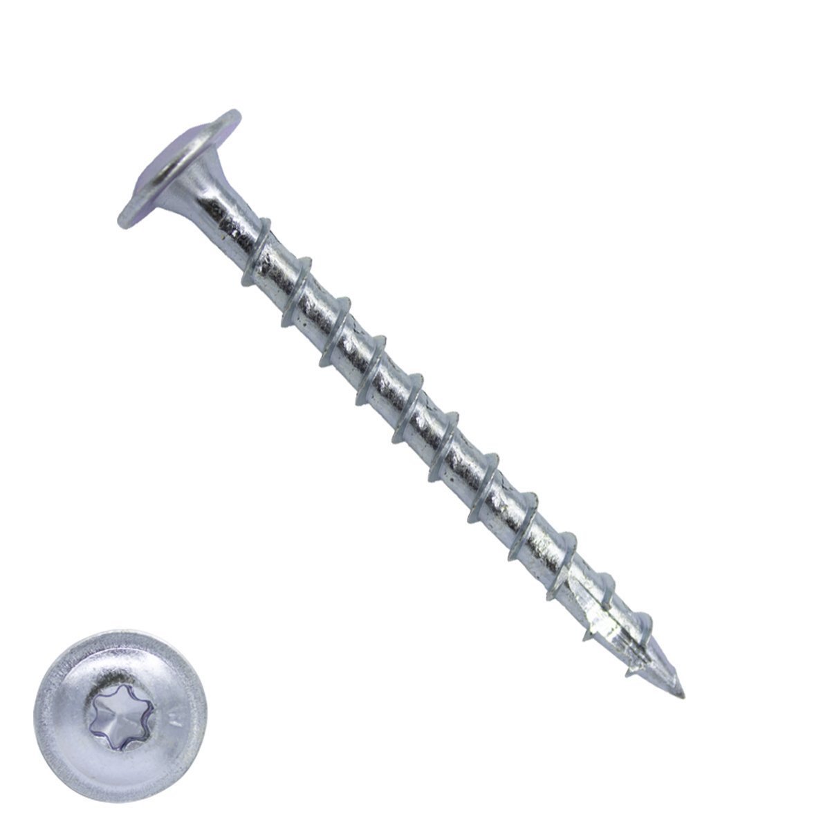 Woodies Tellerkopf Holzbauschrauben TORX-40 verzinkt 8x50mm 50 Stück