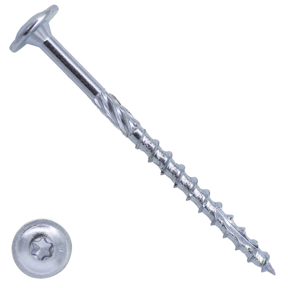 Woodies Tellerkopf Holzbauschrauben TORX verzinkt 10x260/80mm Teilgewinde 25 Stück