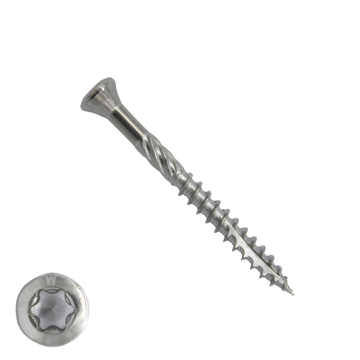 Woodies Terrassenschrauben Edelstahl C1 / 410 TORX-25 5x40mm Fräskopf  200 Stück