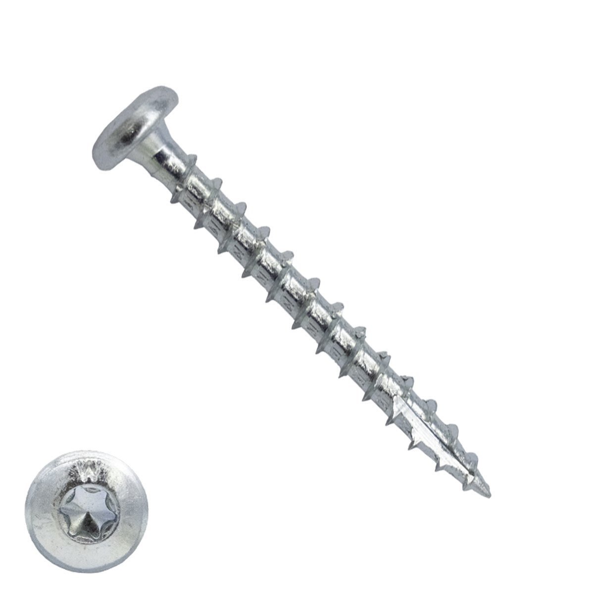 Woodies Zylinderkopfschrauben verzinkt TORX-20 4x50mm 200 Stück 