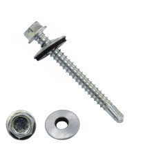 Bohrschrauben verzinkt 5,5x50mm Sechskantkopf mit Dichtscheibe 16mm DIN7504-K 250 Stück