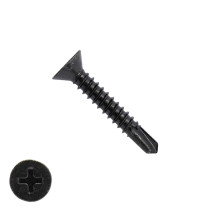Bohrschrauben Schwarz verzinkt 4,8x50mm Senkkopf philips DIN7504-P 200 Stück