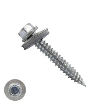Dünnblechschrauben Edelstahl A2 6x38mm mit bimetall Dichtring 16mm 100 Stück 