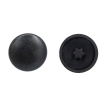 Abdeckkappen für Schrauben TORX-25 Schwarz 200 Stück
