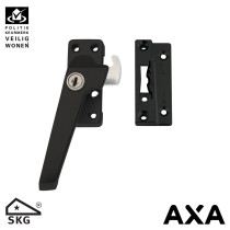 AXA Fensterverschluß 3319 mit Ventilationsnocke en Zylinderslot links Schwarz SKG*