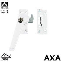 AXA Fensterverschluß 3319 mit Ventilationsnocke en Zylinderslot links Weiss SKG*